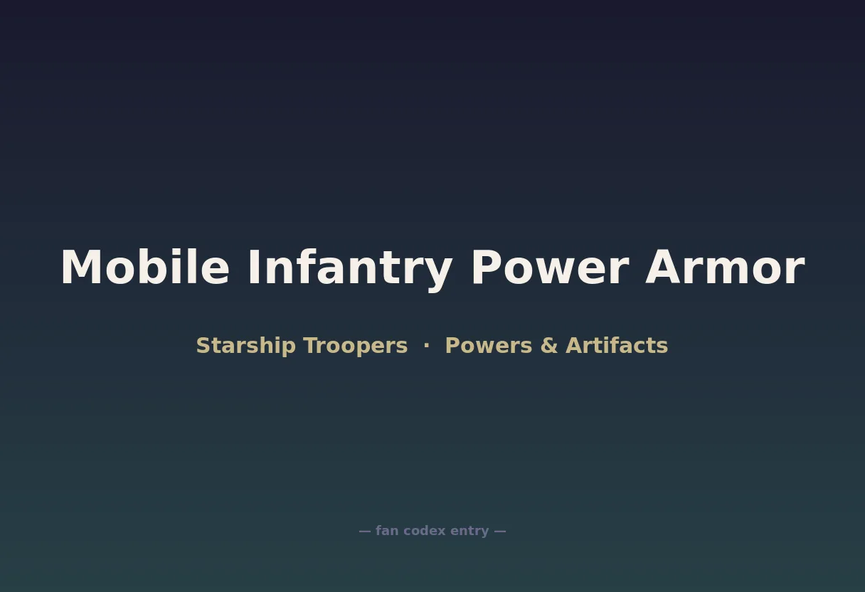 Mobile Infantry Power Armor